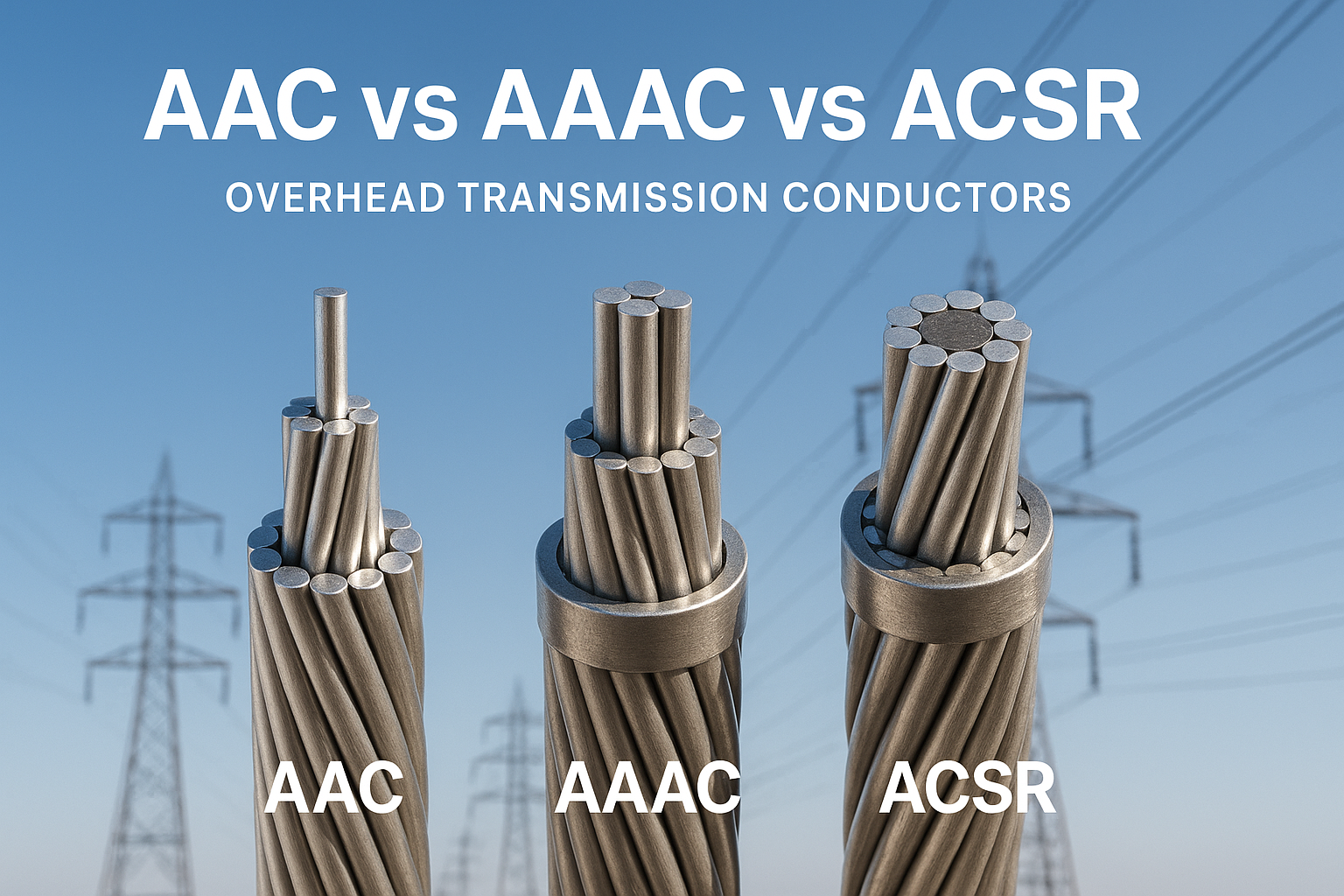 AAC vs AAAC vs ACSR: Complete Comparison Guide for Overhead Transmission Conductors