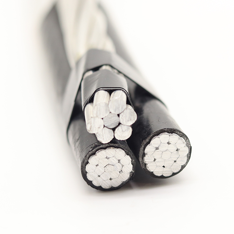 AAC conductor PVC insulated Aerial Bundled Triplex Service Drop 