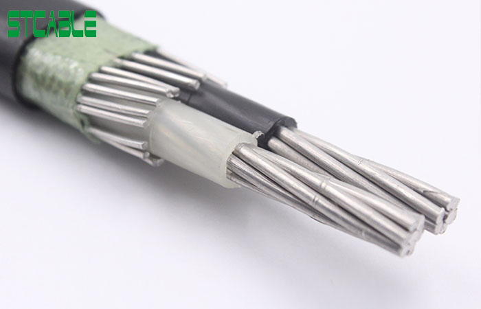 pvc insulated split concentric cable 2*4+4AWG manufacture